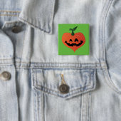 Pumpkin Heart Vierkante Button 5,1 Cm (In situ)