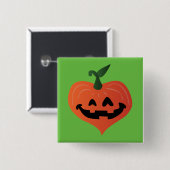 Pumpkin Heart Vierkante Button 5,1 Cm (Voorkant /achterkant)