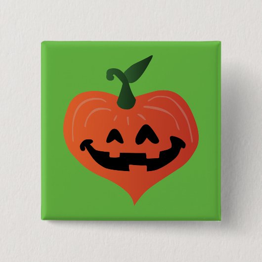 Pumpkin Heart Vierkante Button 5,1 Cm (Voorkant)