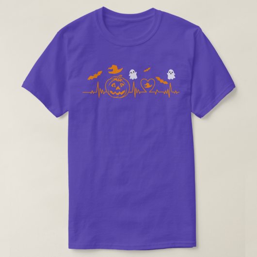 Pumpkin Heartbeat Halloween T-shirt (Design voorkant)