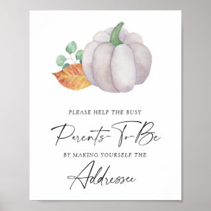 Pumpkin - Help de drukke aanstaande ouders-Address Poster