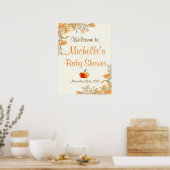 Pumpkin Herfst Autumn Boho Baby shower Welkomsttek Poster (Keuken)