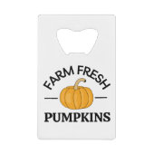 Pumpkin Herfst Autumn Creditkaart Flessenopener (Voorkant)