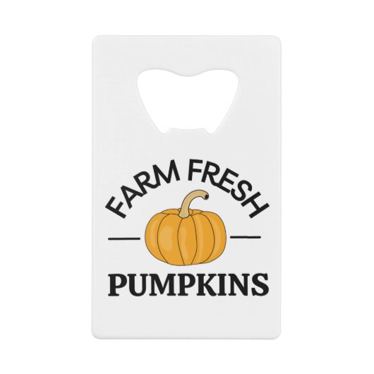 Pumpkin Herfst Autumn Creditkaart Flessenopener (Voorkant)