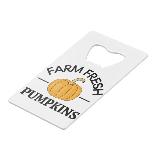 Pumpkin Herfst Autumn Creditkaart Flessenopener (Achterkant Gekanteld)
