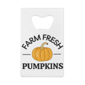 Pumpkin Herfst Autumn Creditkaart Flessenopener (Achterkant)