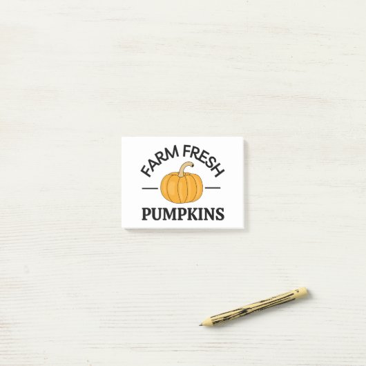 Pumpkin Herfst Autumn Post-it® Notes (Op bureau)