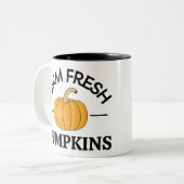 Pumpkin Herfst Autumn Tweekleurige Koffiemok (Voorkant links)