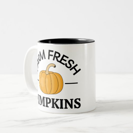 Pumpkin Herfst Autumn Tweekleurige Koffiemok (Voorkant links)