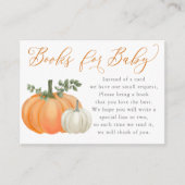 Pumpkin Herfst Baby shower Boekaanvraag Informatiekaartje (Voorkant)