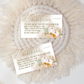 Pumpkin Herfst Baby shower Boeken aanvraag Informatiekaartje