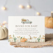 Pumpkin Herfst Baby shower Books for Baby Informatiekaartje