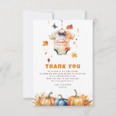 Pumpkin Herfst Baby shower Dank u Bedankkaart (Voorkant)