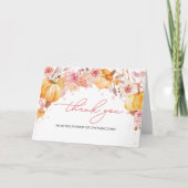 Pumpkin Herfst Baby shower Dank u Bedankkaart (Voorkant)