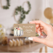 Pumpkin Herfst Baby shower Diaper Raffle Kaart