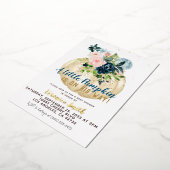 Pumpkin Herfst Baby shower Folie Uitnodiging (Gedraaid)