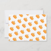 Pumpkin Herfst Baby shower Hartelijk dank Bedankkaart (Achterkant)