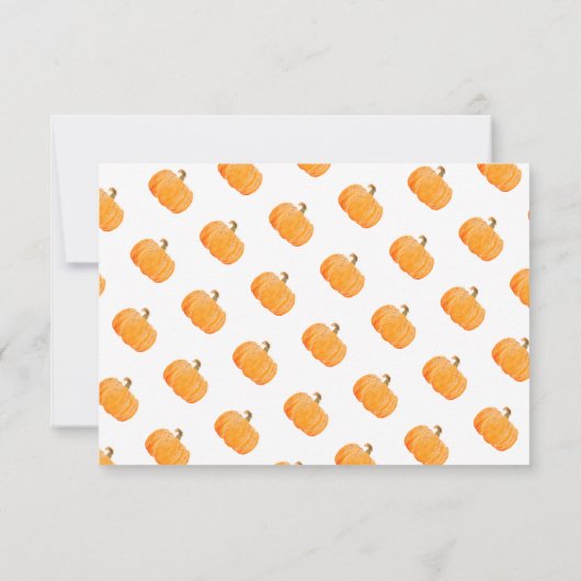 Pumpkin Herfst Baby shower Hartelijk dank Bedankkaart (Achterkant)