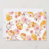 Pumpkin Herfst Baby shower Hartelijk dank Kaart (Achterkant)