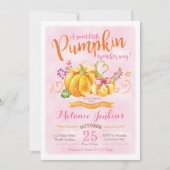 Pumpkin Herfst Baby shower Kaart (Voorkant)
