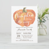 Pumpkin Herfst Baby shower Kaart (Staand voorkant)
