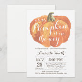 Pumpkin Herfst Baby shower Kaart (Voorkant / Achterkant)