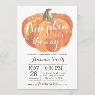 Pumpkin Herfst Baby shower Kaart