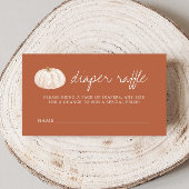 Pumpkin Herfst Baby shower Luier Raffle Tickets Informatiekaartje