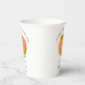 Pumpkin Herfst Baby shower Oranje Witte Papierkop Papieren Bekers (Rechts)