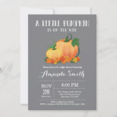 Pumpkin-Herfst Baby shower-uitnodigingskaart Kaart (Voorkant)