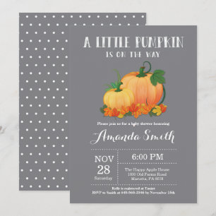 Pumpkin-Herfst Baby shower-uitnodigingskaart Kaart