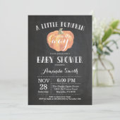 Pumpkin Herfst Baby shower Uitnodigingskarton Kaart (Staand voorkant)