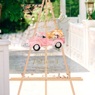 Pumpkin Herfst Baby shower Welkomstbord Acryl Bord
