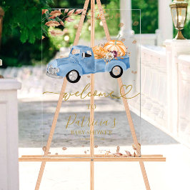 Pumpkin Herfst Baby shower Welkomstbord Acryl Bord