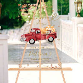 Pumpkin Herfst Baby shower Welkomstbord Acryl Bord