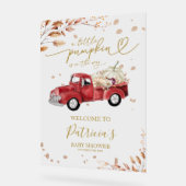 Pumpkin Herfst Baby shower Welkomstbord Acryl Bord (Hoek)