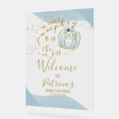 Pumpkin Herfst Baby shower Welkomstbord Acryl Bord (Hoek)