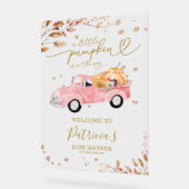 Pumpkin Herfst Baby shower Welkomstbord Acryl Bord (Hoek)