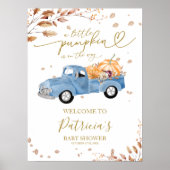 Pumpkin Herfst Baby shower Welkomstbord Poster (Voorkant)