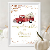 Pumpkin Herfst Baby shower Welkomstbord Poster