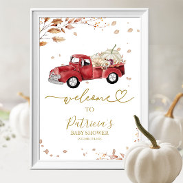 Pumpkin Herfst Baby shower Welkomstbord Poster