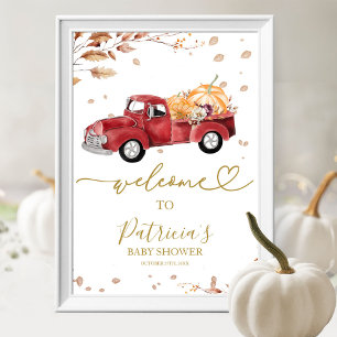 Pumpkin Herfst Baby shower Welkomstbord Poster