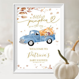 Pumpkin Herfst Baby shower Welkomstbord Poster