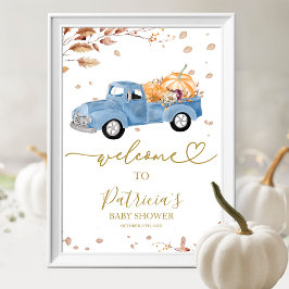 Pumpkin Herfst Baby shower Welkomstbord Poster