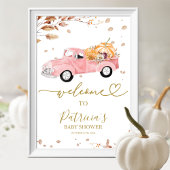 Pumpkin Herfst Baby shower Welkomstbord Poster