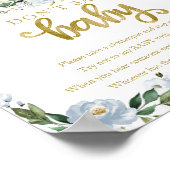 Pumpkin Herfst Baby shower Zeg geen Baby Poster (Hoek)