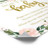 Pumpkin Herfst Baby shower Zeg geen Baby Poster (Hoek)