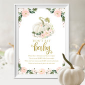 Pumpkin Herfst Baby shower Zeg geen Baby Poster