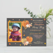Pumpkin Herfst Birthday Party ANY Age Invite Kaart (Staand voorkant)