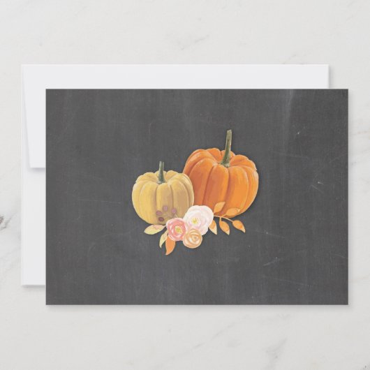 Pumpkin Herfst Birthday Party ANY Age Invite Kaart (Achterkant)